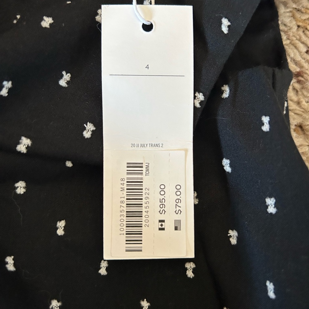 🎉HP🎊🆕Janie and Jack Black Dress with White Embroidery - Picture 5 of 5